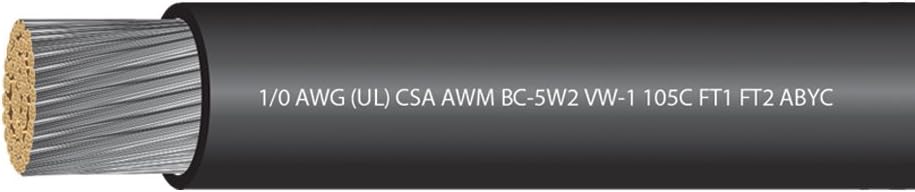 EWCS 1/0 AWG UL Approved Marine Grade Tinned Copper Boat Battery Cable Rated 600 Volts Spec - Made in USA!