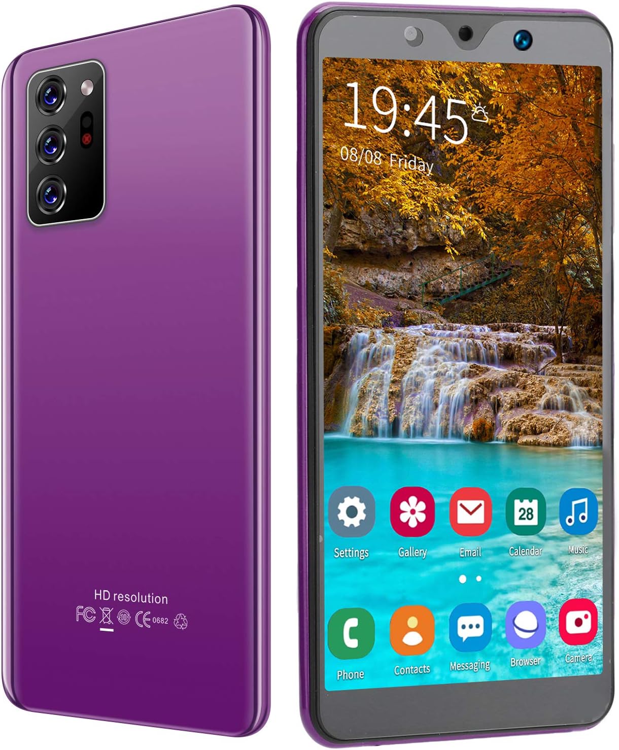 Unlocked Smartphones,Note30 Plus 5.72in Dual SIM Unlocked Cell Phone,1GB RAM + 8GB ROM,2MP+5MP Dual Camera,Face ID Android Phone with 1650mAh Battery(Orange) Pack of 2