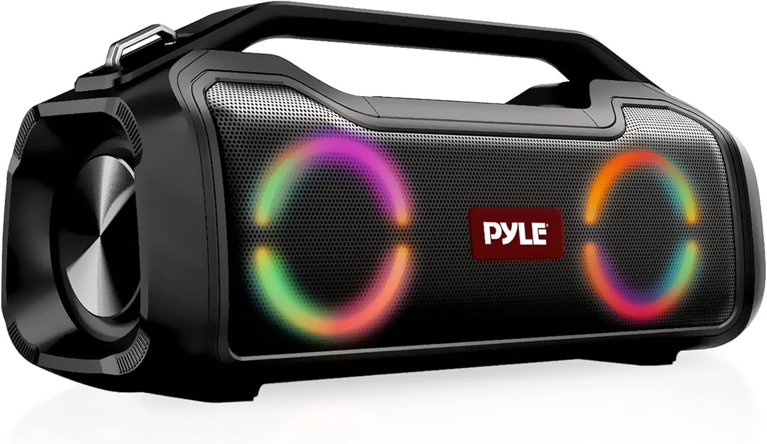 Wireless Portable Bluetooth Boombox Speaker - 40W 2Ch Waterproof Rechargeable Speaker Loud Stereo System w/Google Assistant/Siri Voice Control, TWS Function, Micro SD, RGB Lights -PSBWP4