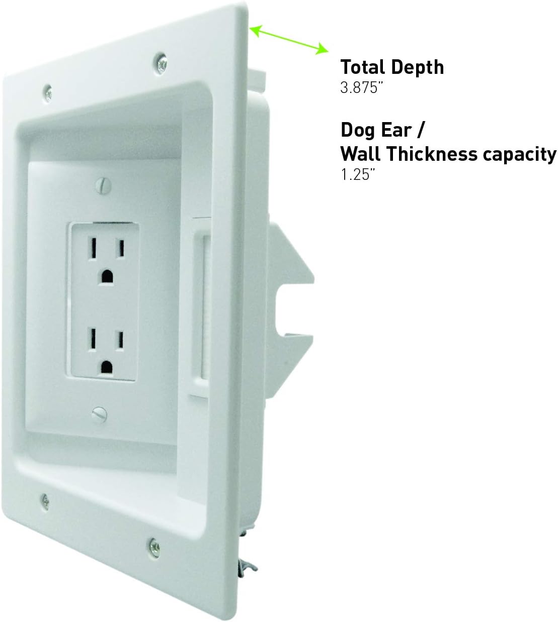 Legrand, Home Office & Theater, In Wall TV Power Kit, HDMI Included, White, 6ft Length, HT22U2WHR6C Pack of 2