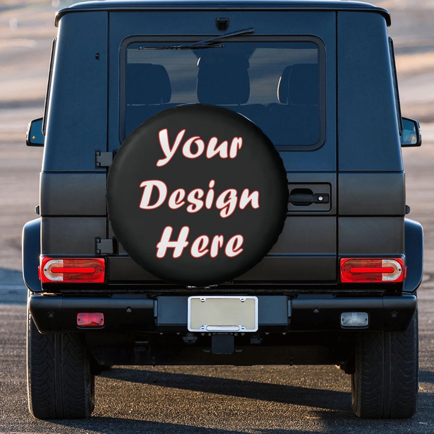 Custom Spare Tire Cover 16 Inch Personalized Text Image Wheel Covers Waterproof Universal Tire Protectors Cover for Jeep Wrangler Travel Trailers Camper RV SUV Truck Pack of 2