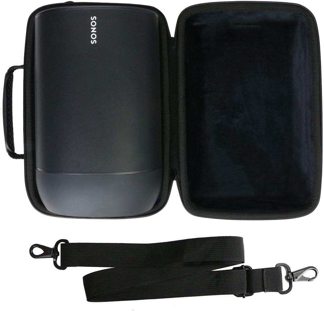 co2crea Hard Travel Case Replacement for Sonos Move Battery-Powered Smart Wi-Fi Bluetooth Speaker (Sonos Move Speaker and Charging Dock Case) Pack of 2