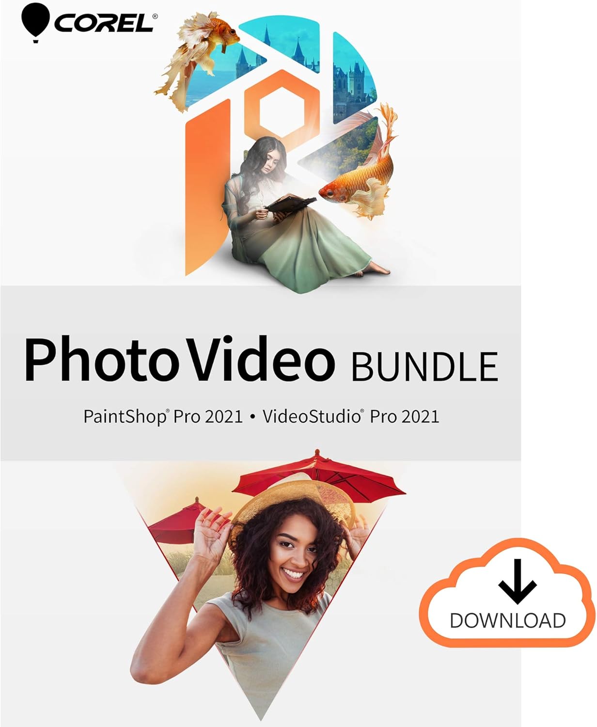 Photo Video Pro Bundle 2021 | PaintShop Pro + VideoStudio | Photo and Video Editing Software [PC Download] [Old Version]
