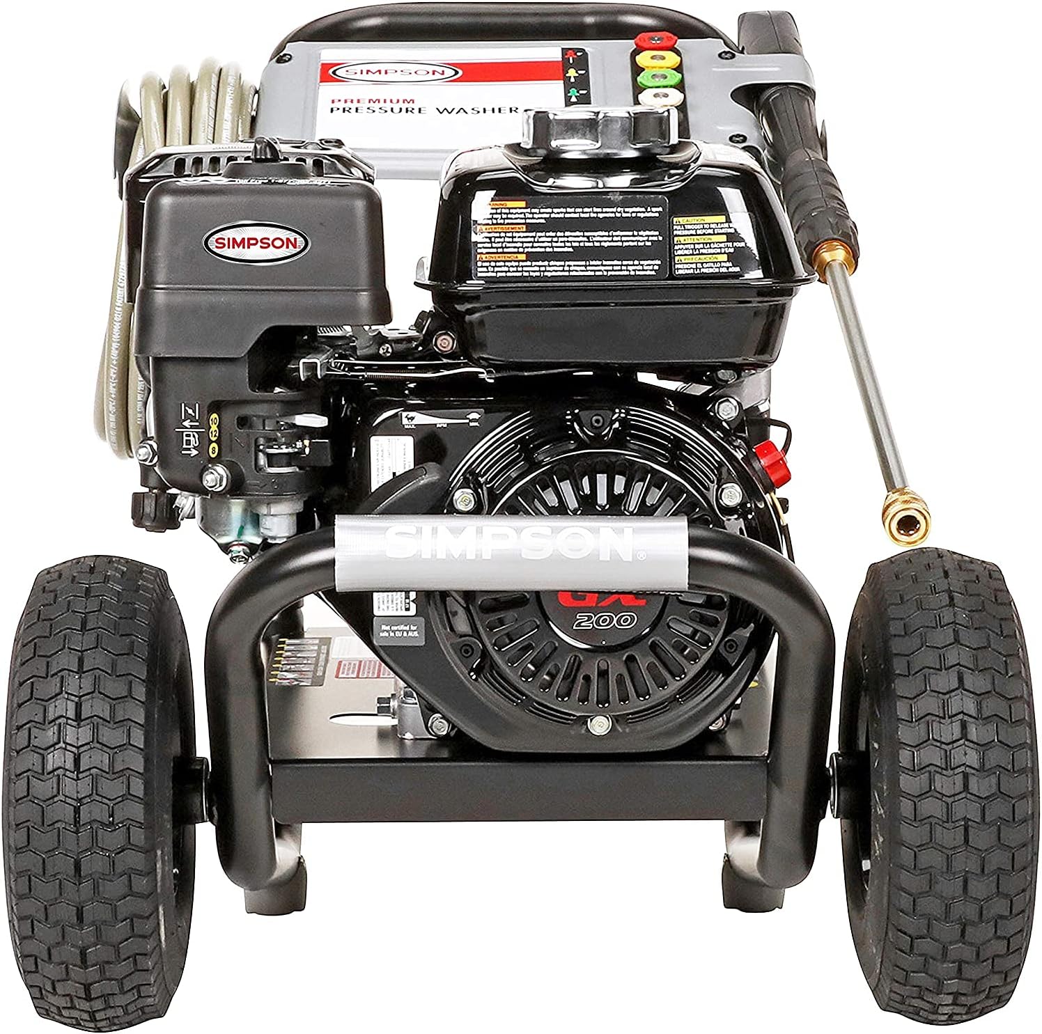 SIMPSON Cleaning PS3228 PowerShot Gas Pressure Washer Powered by Honda GX200, 3300 PSI at 2.5 GPM, Black