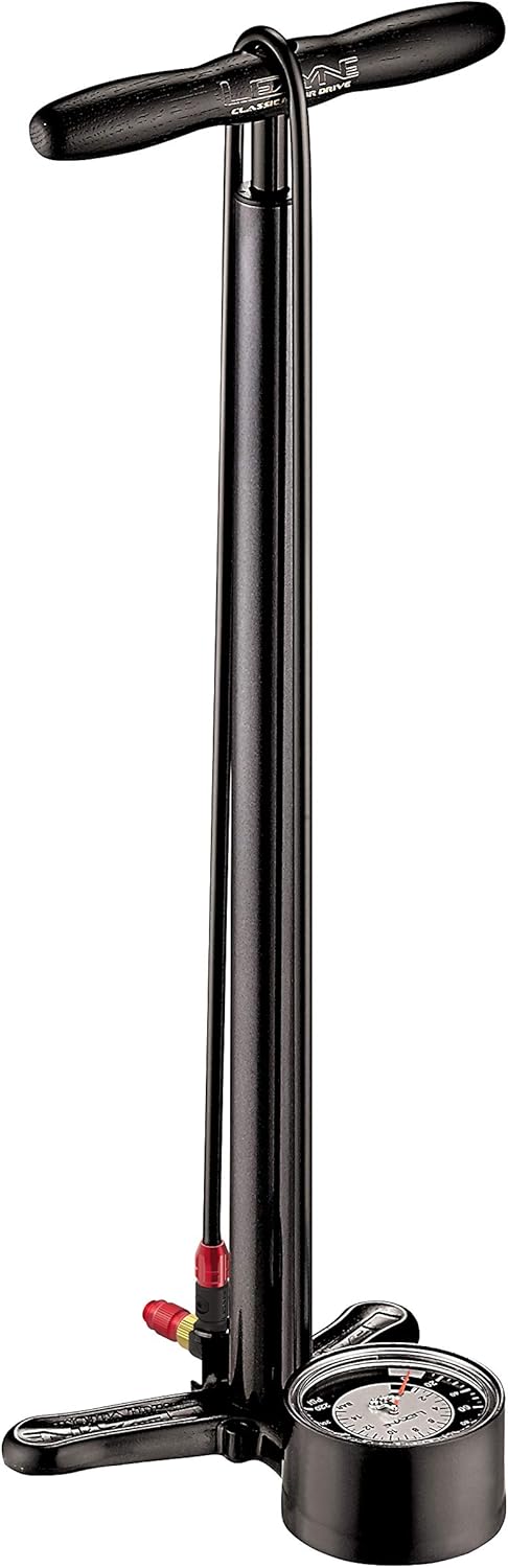 LEZYNE Classic Floor Drive Bicycle Tire Pump, High Pressure 220psi, 3.5