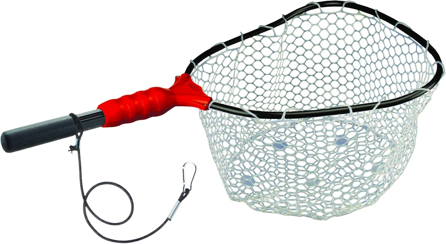 EGO Fishing Net, Kayaking & Wading Design, Floating Net, Salt & Freshwater, Non-Slip Grip, Kayak Tool, Aluminum Clip on Tether, Warranty Pack of 2