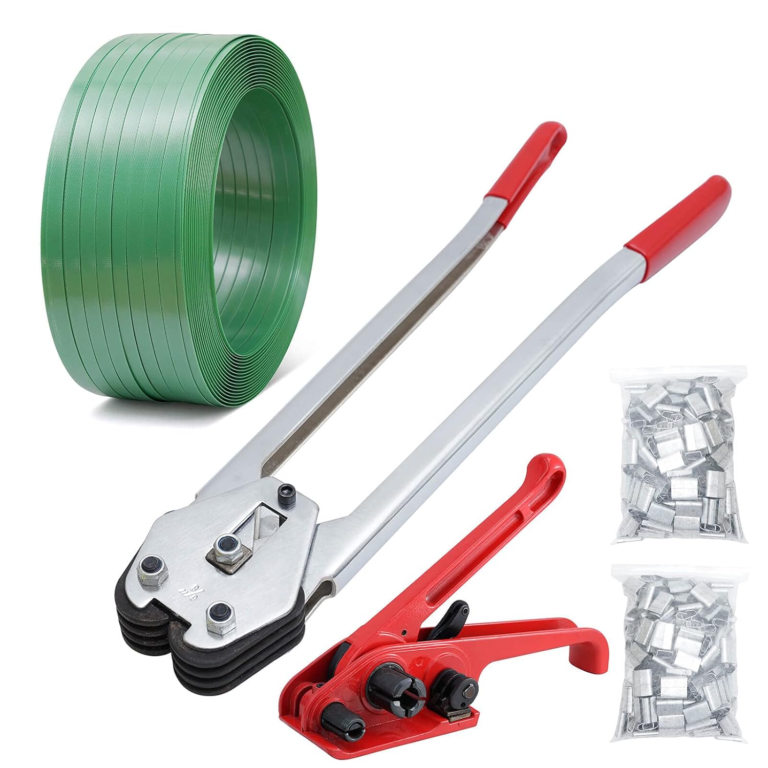 PET Banding Packaging Strapping Kit - Heavy Duty Sealer Tool Tensioning Kit Inksilvereye