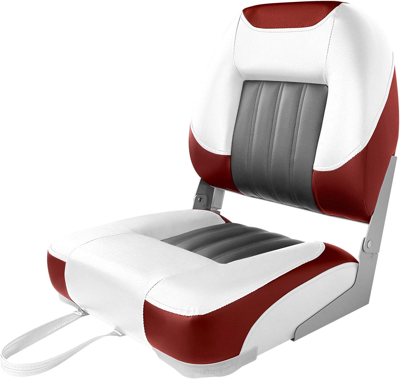 XGEAR Deluxe Low Back Boat Seat, Fold-Down Fishing Boat Seat