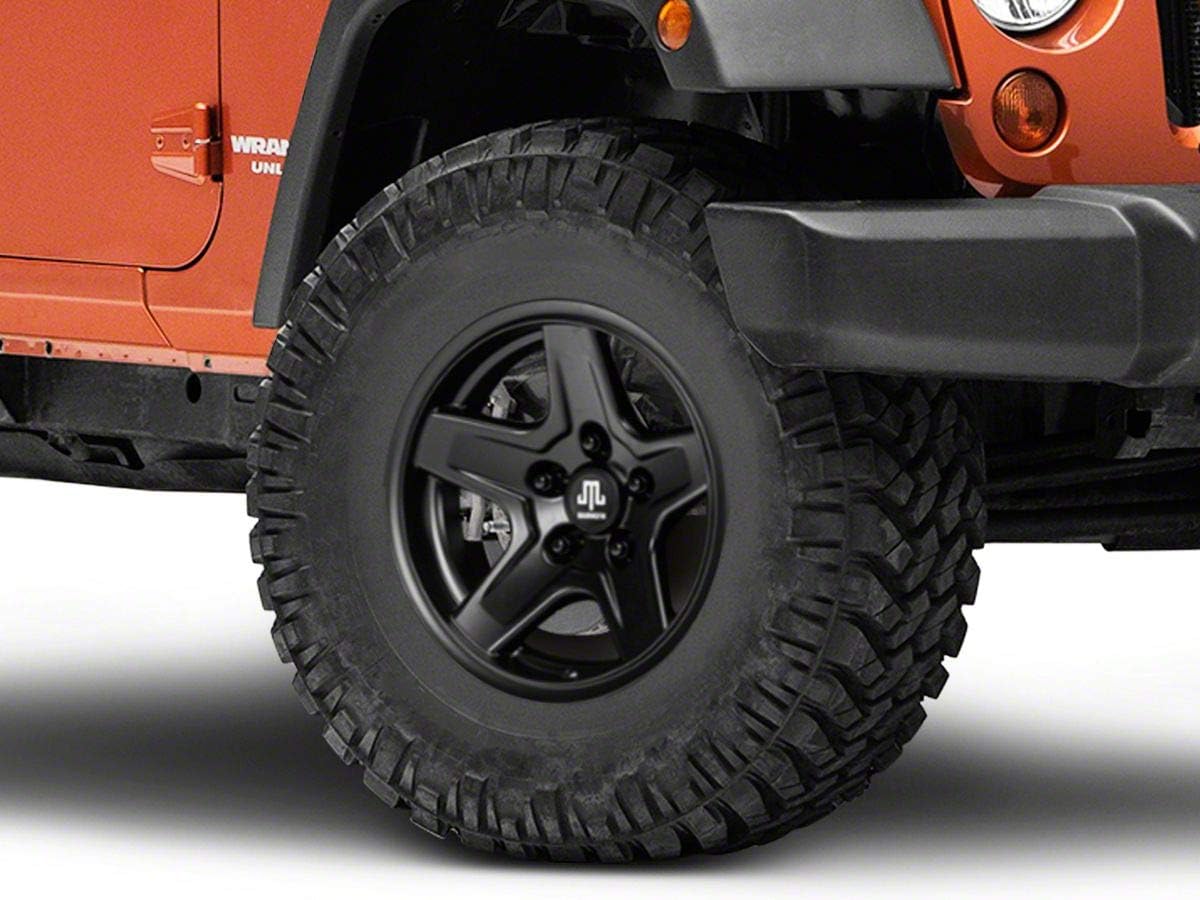 Mammoth Boulder Black Wheel; 16x8 Compatible with 07-18 Jeep Wrangler JK