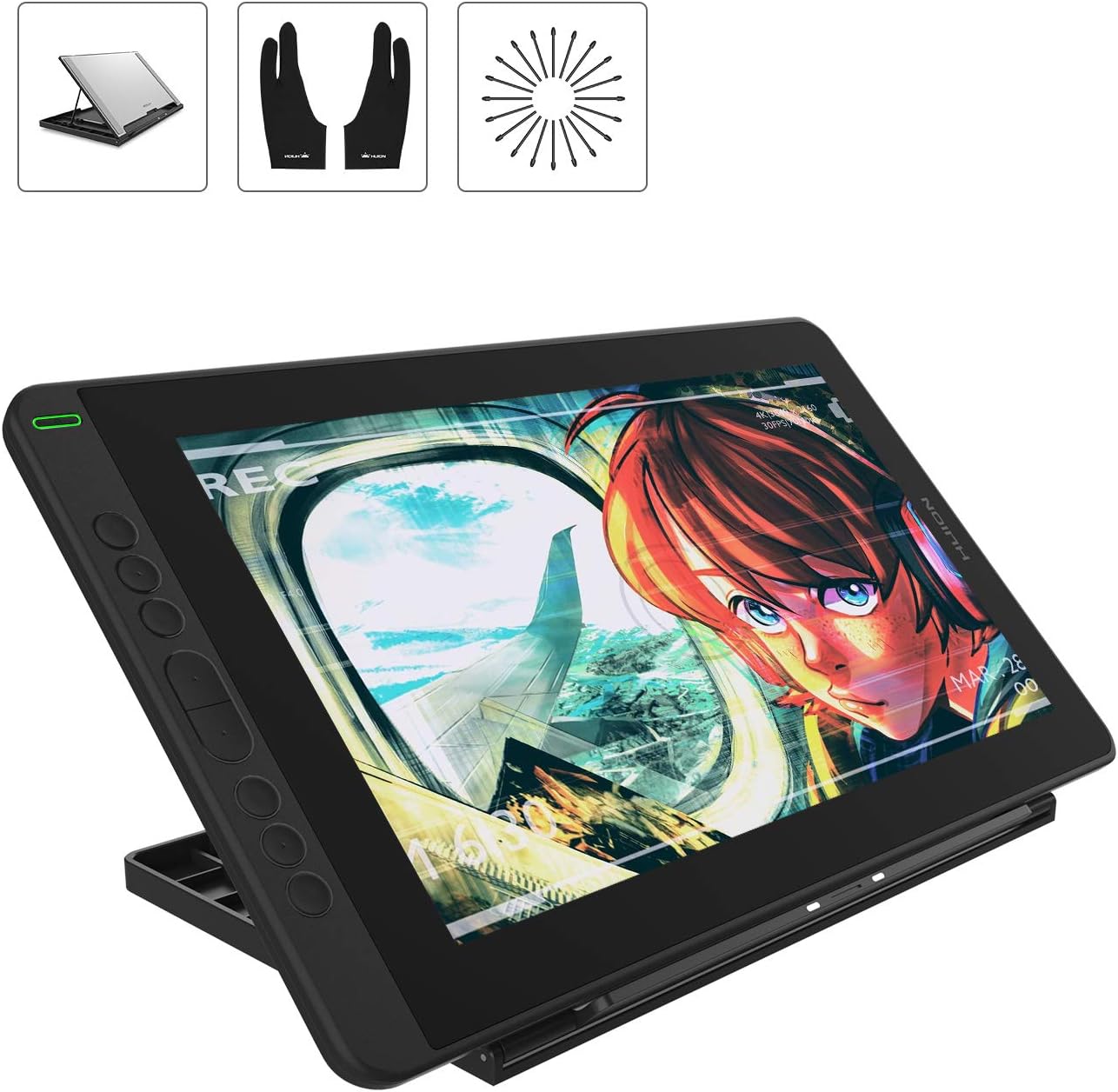 HUION Kamvas 13 Drawing Tablets with Screen Android Supported 13.3 inch Full-Laminated Anti-Glare Pen Display 120% sRGB 8192 Levels Tilt Function Drawing Monitor - Stand Included