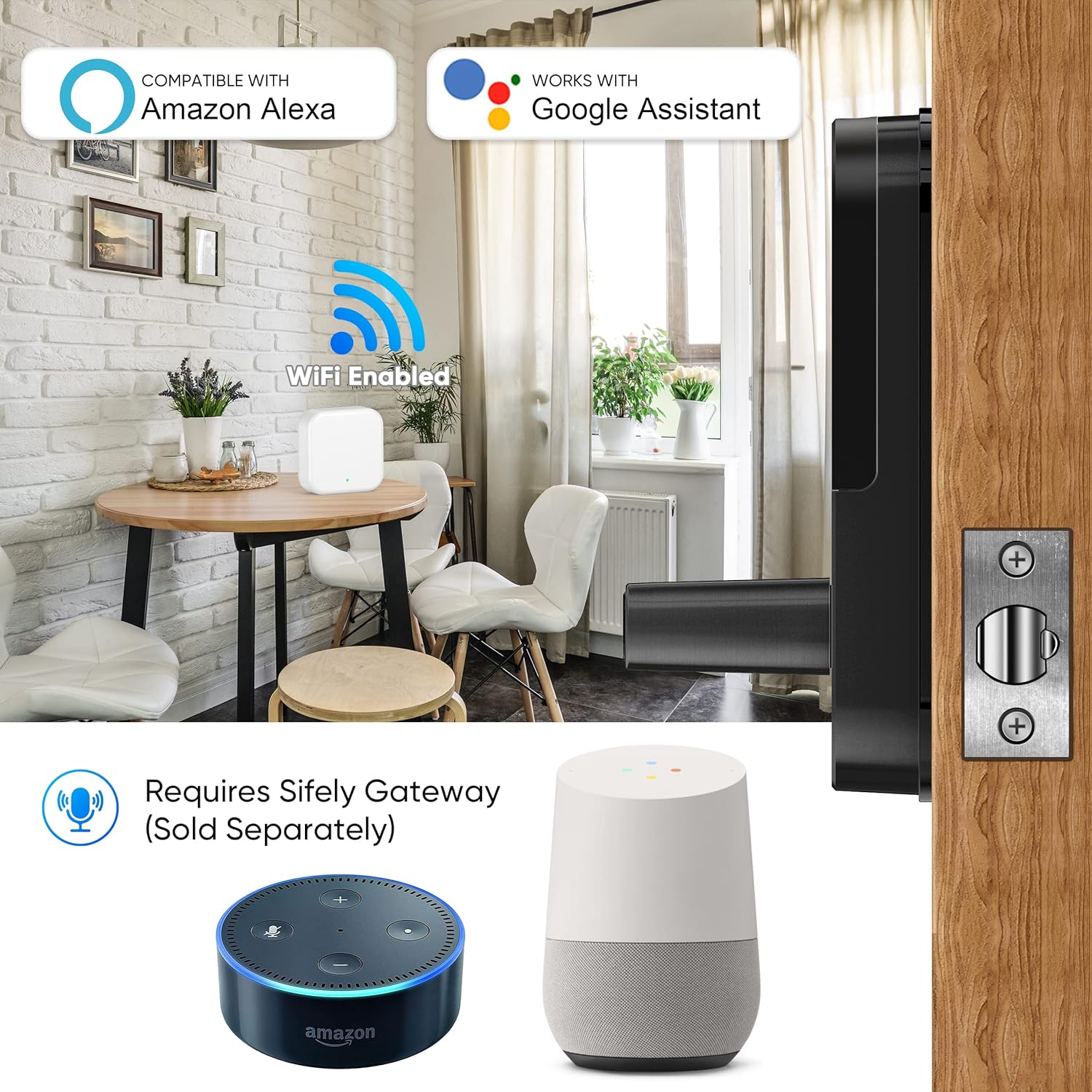 Sifely S Model Smart Lock, Gateway and Fobs Bundle