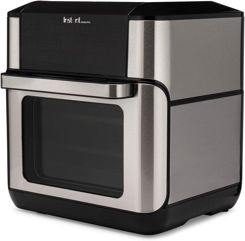 Instant Vortex Pro 10 Quart Air Fryer, Rotisserie and Convection Oven, Air Fry, Roast, Broil, Bake, Toast, Reheat and Dehydrate, 1500W, Stainless Steel and Black