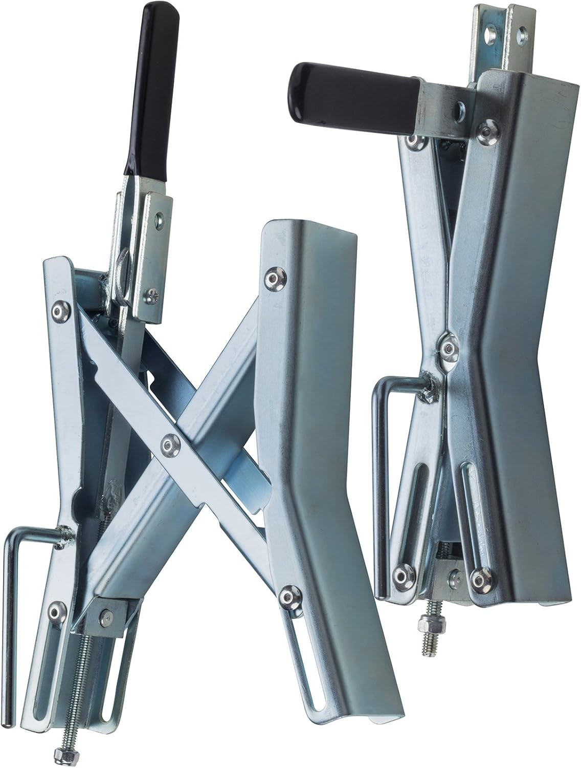 OxGord Axel-Chock Wheel-Stabilizer for RV, Trailer, Camper - Universal Quick-Lock Tire-Stop for Dual Axle Vehicles - Fits up to 6 Inches (Set of 4) Pack of 2