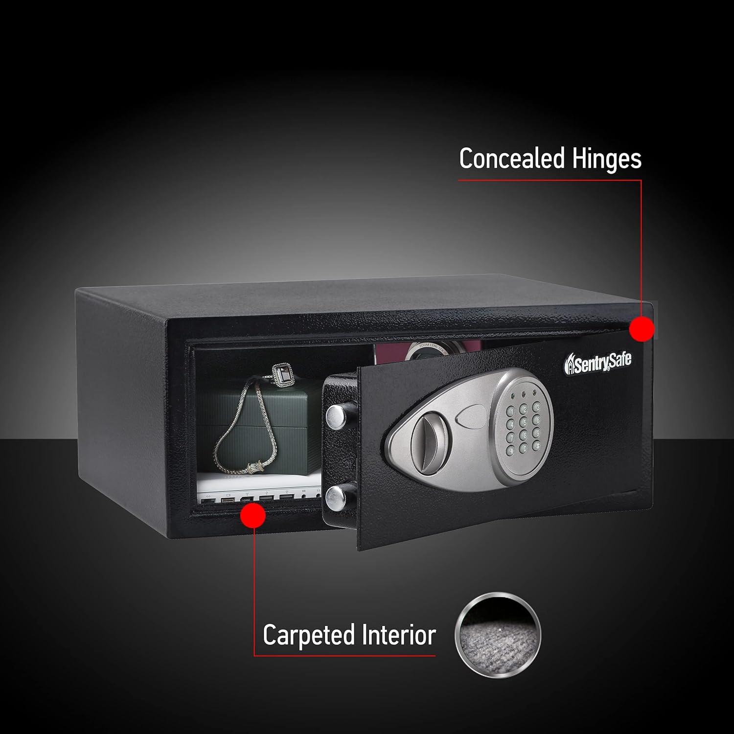 SentrySafe X075 Digital Safe, 0.7 Cubic Feet (Medium-Wide), Black