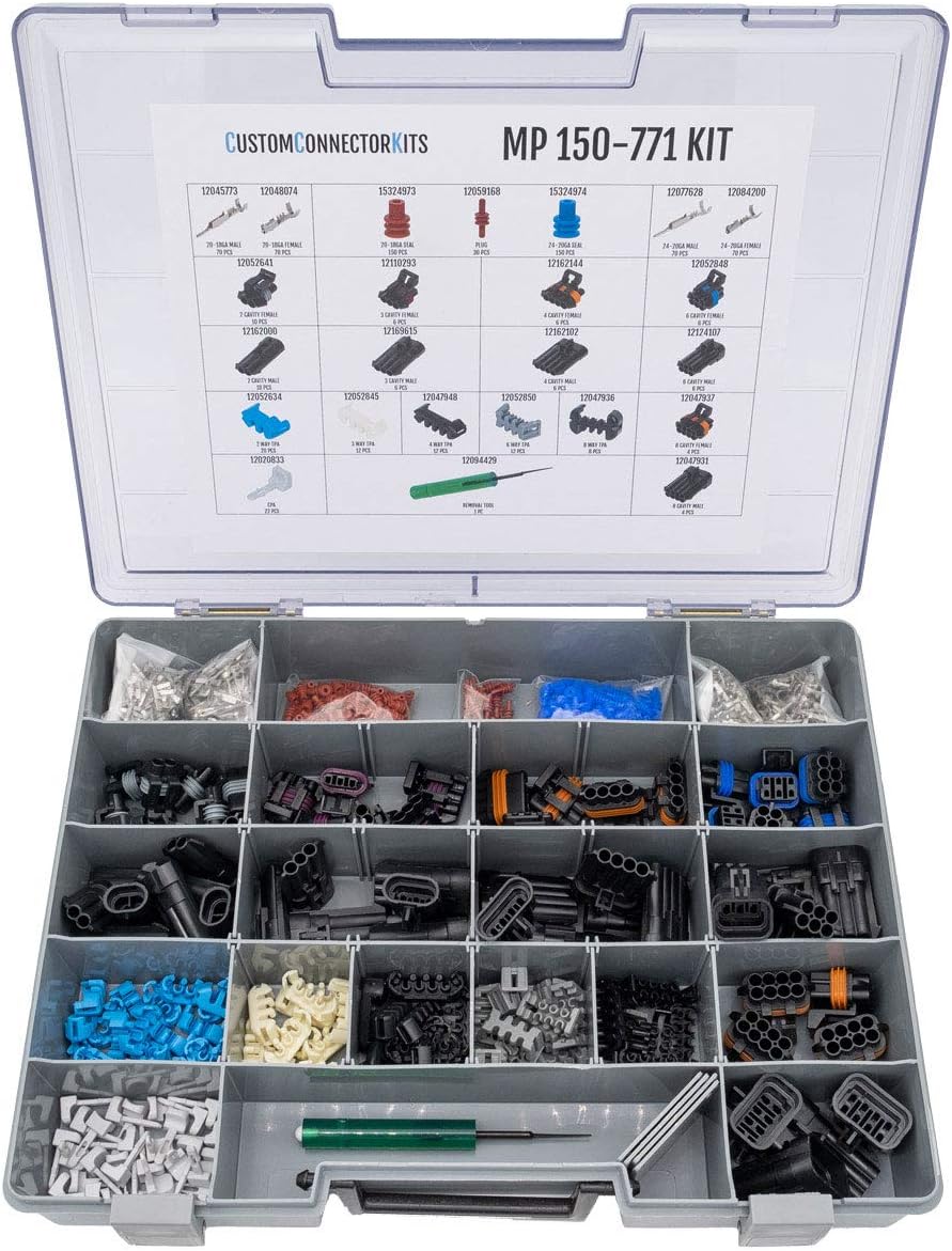 Delphi Metri-Pack Connector Kit MP-150-771: Sealed Automotive Electrical Connectors 24-18 Gauge 771 Piece Kit