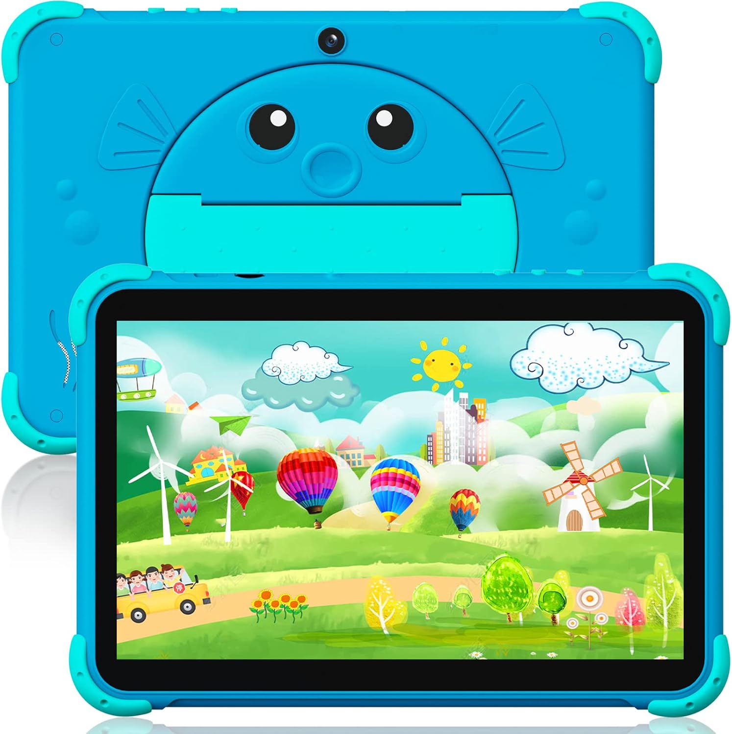 Kids Tablet 10 inch Tablet for kids Wifi Kids Tablets for Toddlers, Toddler tablet with Dual Camera Android 11.0 2GB 32GB ROM 1280x800 HD IPS Touchscreen 5000mAh Parental Control Youtube Neflix (Blue)