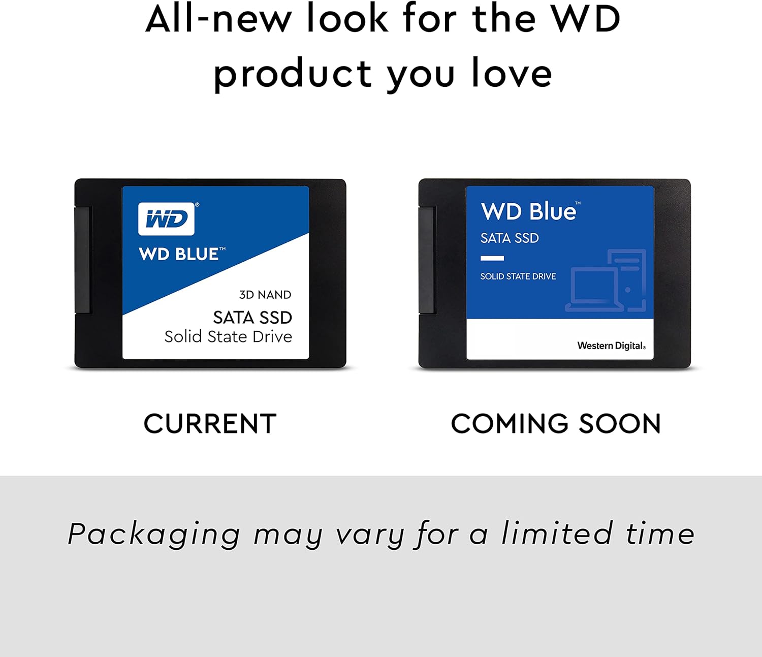 Western Digital 2TB WD Blue 3D NAND Internal PC SSD - SATA III 6 Gb/s, 2.5
