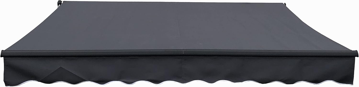 ALEKO Retractable Black Frame Patio Awning (13 x 10, Brown)