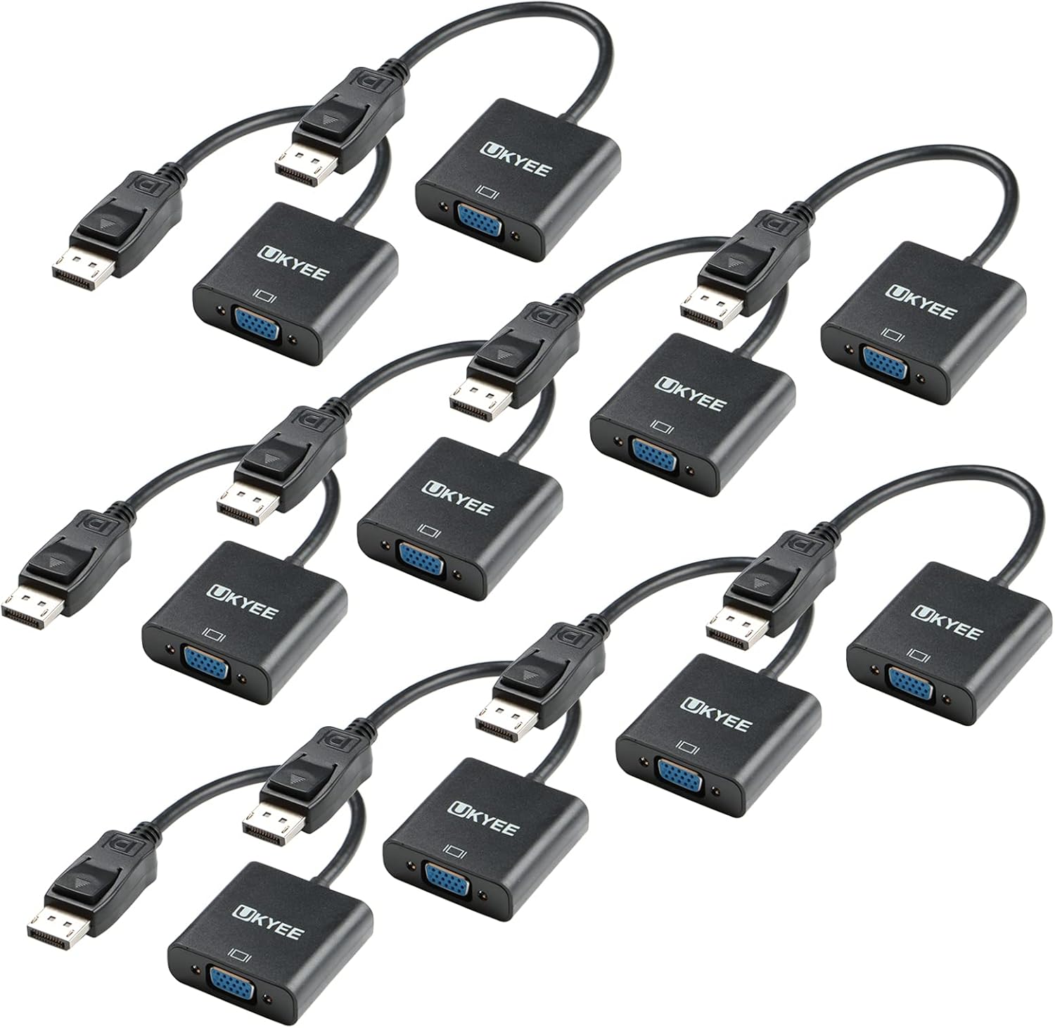 DisplayPort to VGA Adapter 10-Pack, Display Port(DP) to VGA Converter Cable Male to Female Pack of 2