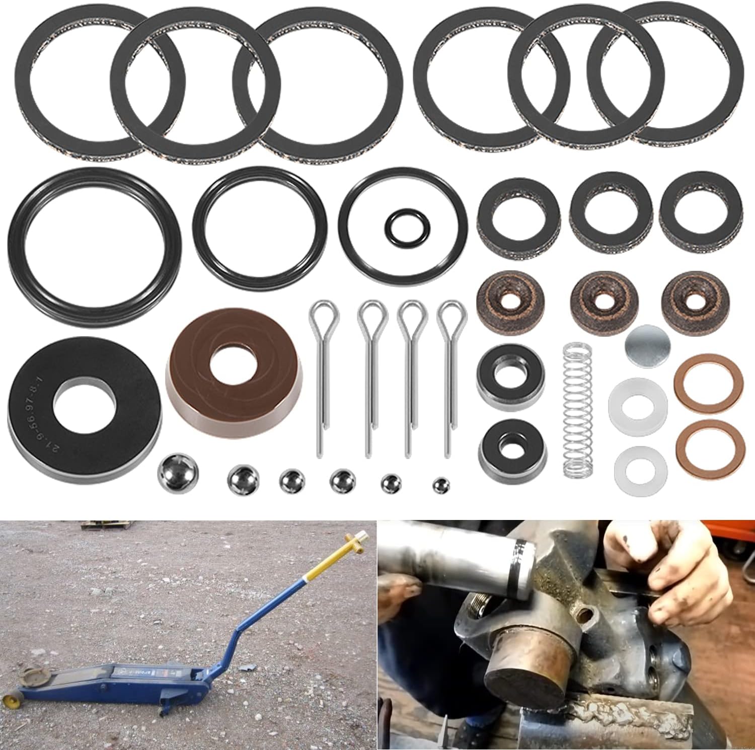 Floor Jack 4 Ton Seal Replacement Repair Kit Compatible with Lincoln Walker 93657 4-Ton Hydraulic Floor Jack Pack of 2