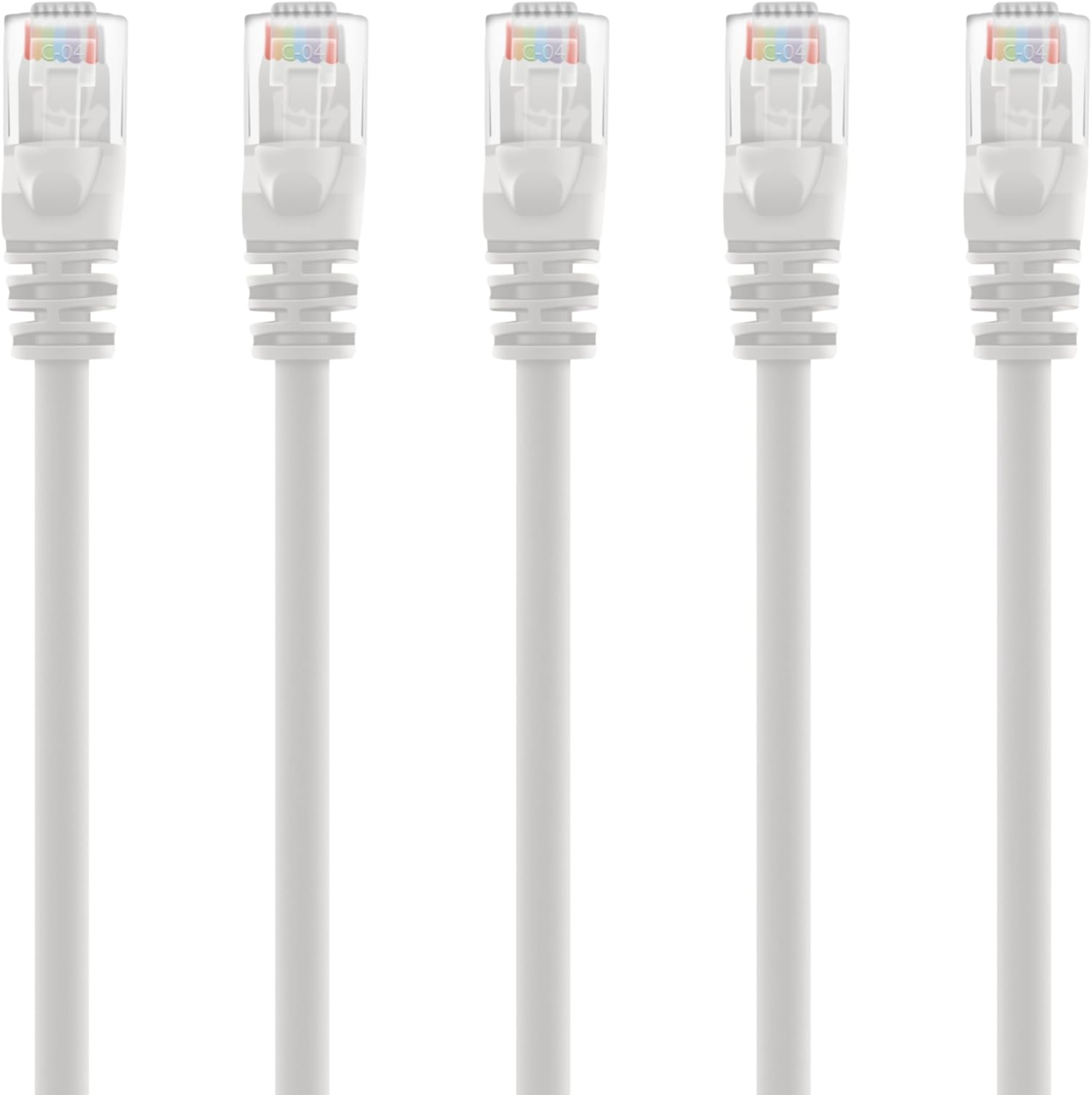 GearIT Cat 6 Ethernet Cable 3 ft (50-Pack) - Cat6 Patch Cable, Cat 6 Patch Cable, Cat6 Cable, Cat 6 Cable, Cat6 Ethernet Cable, Network Cable, Internet Cable - White 3 Feet