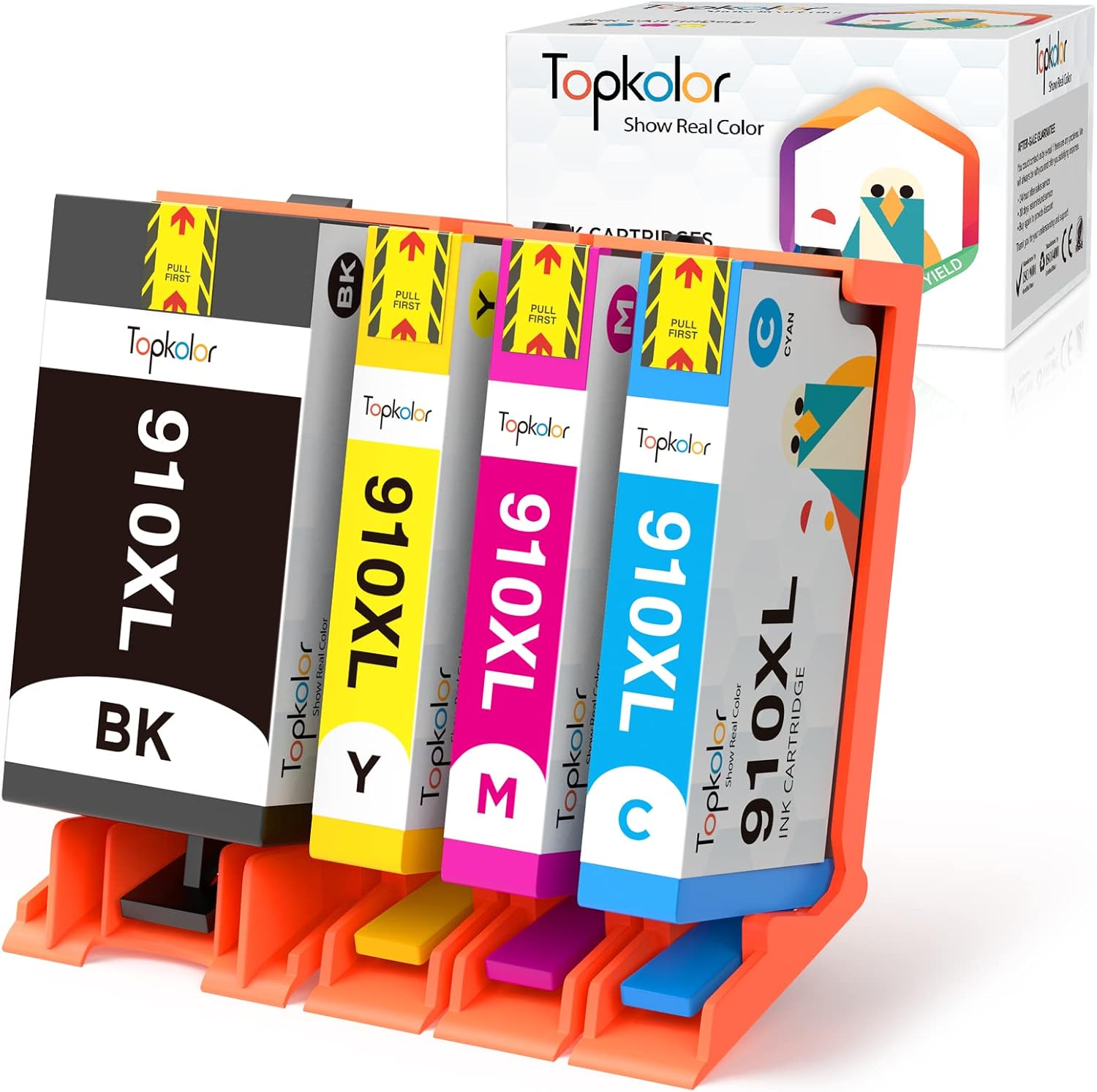 Topkolor 910XL Ink Cartridge for HP 910 (Mar 2022 Chip) Compatible for HP OfficeJet Pro 8025 8025e 8035 8020 8022 8028 8035e 8015 8024 8018 Printer, 4PACK Pack of 2