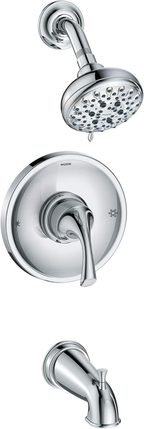 Moen 82115 Idora Posi-Temp Tub and Shower with Valve Included, Chrome