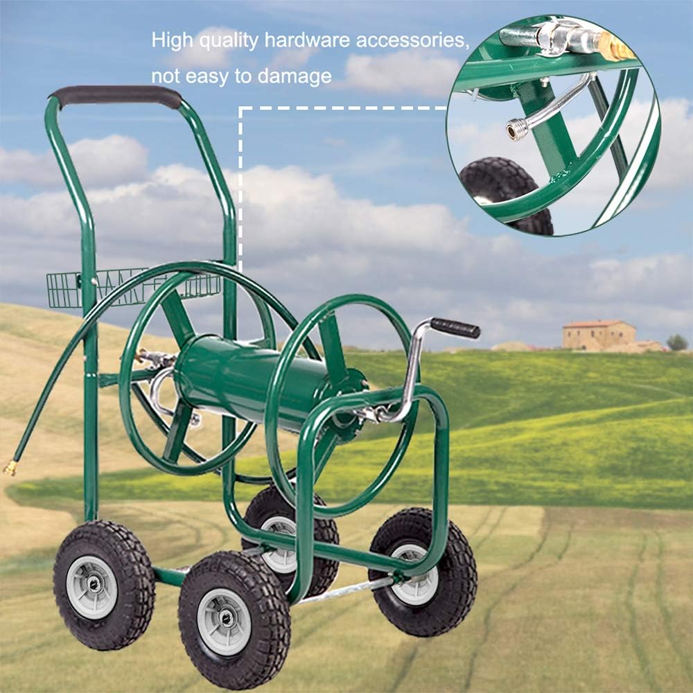 PayLessHere Garden Water Hose Reel Cart Garden Cart with Heavy Duty 300FT Hose Yard Water Planting