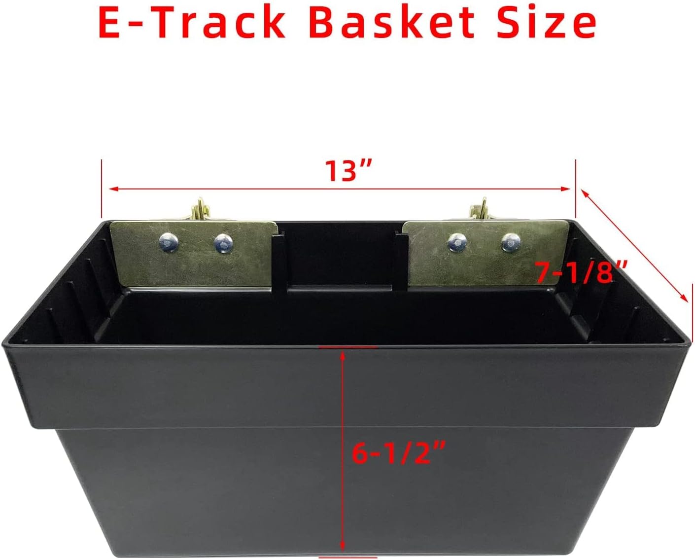 woiron 2 Pack Heavy Duty E-Track Storage Bin for E-Track Systems, E-Track Basket Storage Bin,Trailer Organizing Storage Pail, Organization Bin for Trucks Pack of 2
