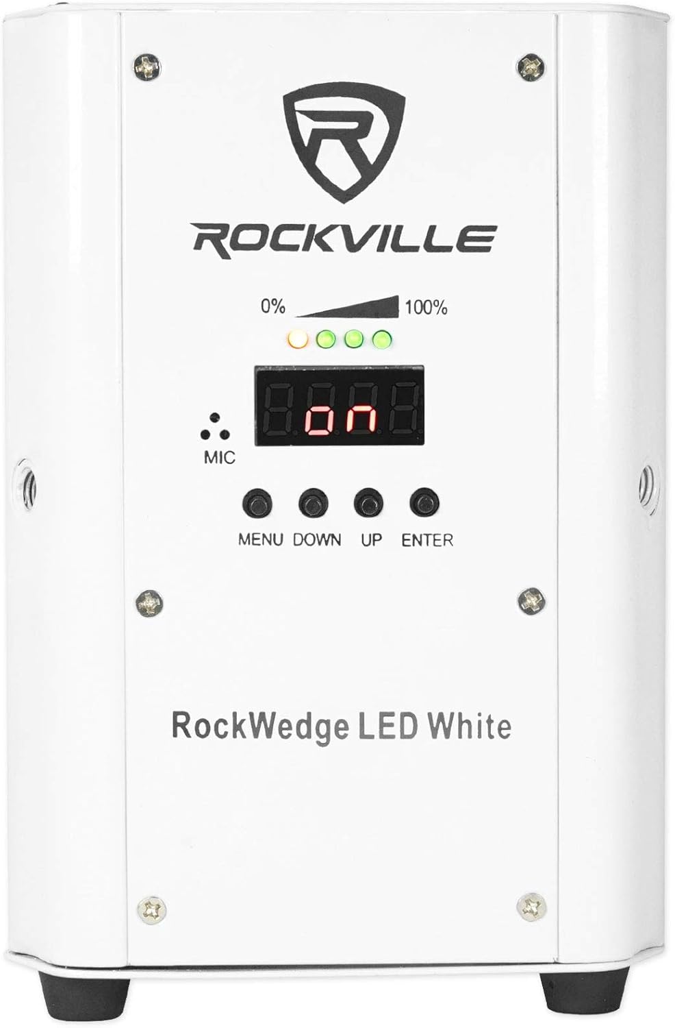 Rockville RGBWA+UV Rechargeable Wireless Wash DJ Up-Light in White (RockWedge LED