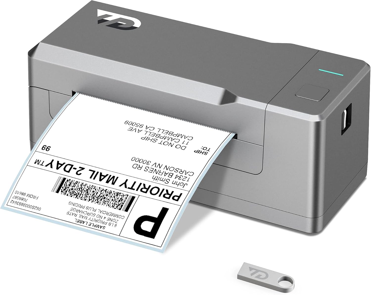 TORDORDAY Shipping Label Printer, 150mm/s High-Speed Thermal Printer, Commercial Direct Thermal Label Maker,Compatible with Amazon, Ebay, Shopify,USPS, Etsy