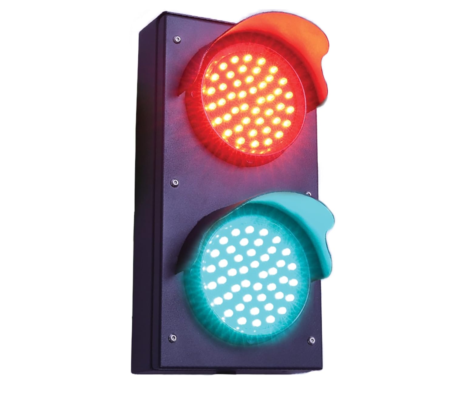 Signaworks Industrial LED Traffic Stop Light 4 inch Diameter Lens, 2 Color Red/Green 90VAC-260VAC Dock Bay Indicator Warning Light (Power Cord and Controls NOT Included)