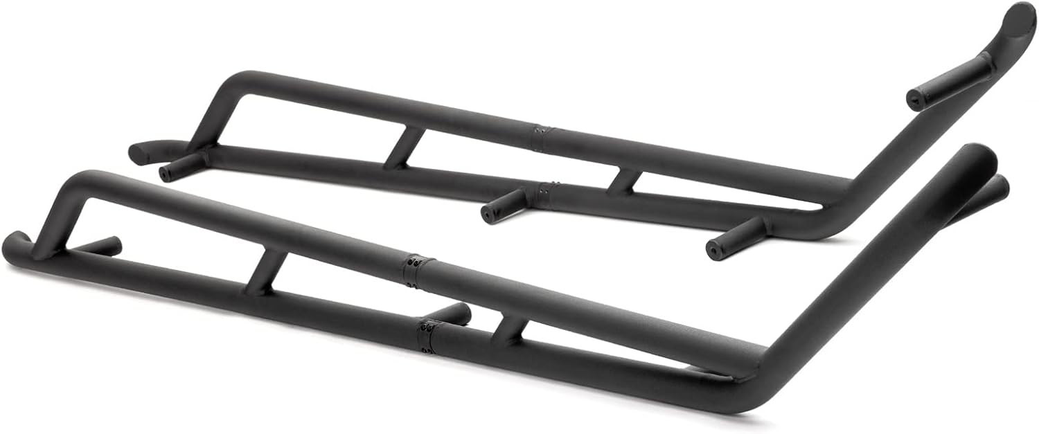 SuperATV Nerf Bars / Tree Kickers / Rock Sliders for 2020+ Polaris RZR PRO XP 4 | Black | Bolt-On | 1.75” Diameter Steel Tubing | UV-Resistant Powder Coat Finish | Easy Install