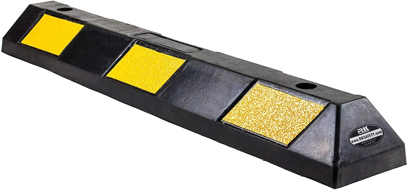 RK-BP36 Rubber Curb Parking Block for Driveway and Garage, 36 -Inch Pack of 2