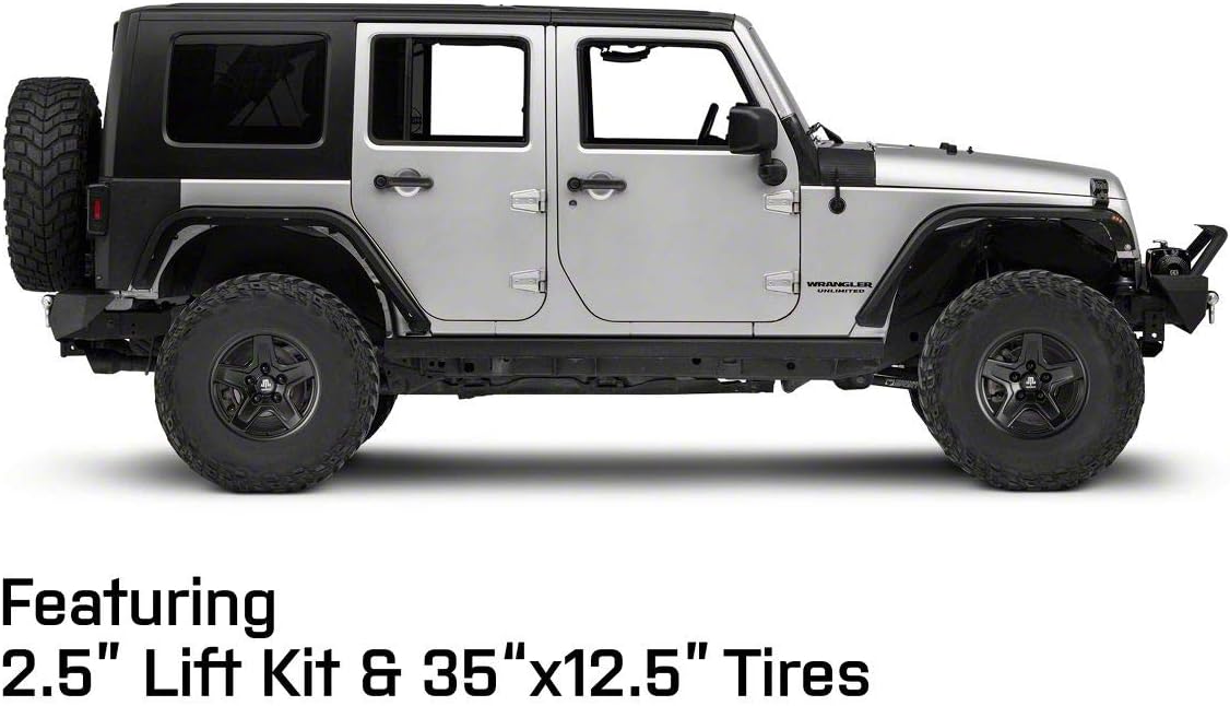 Mammoth Boulder Black Wheel; 16x8 Compatible with 07-18 Jeep Wrangler JK