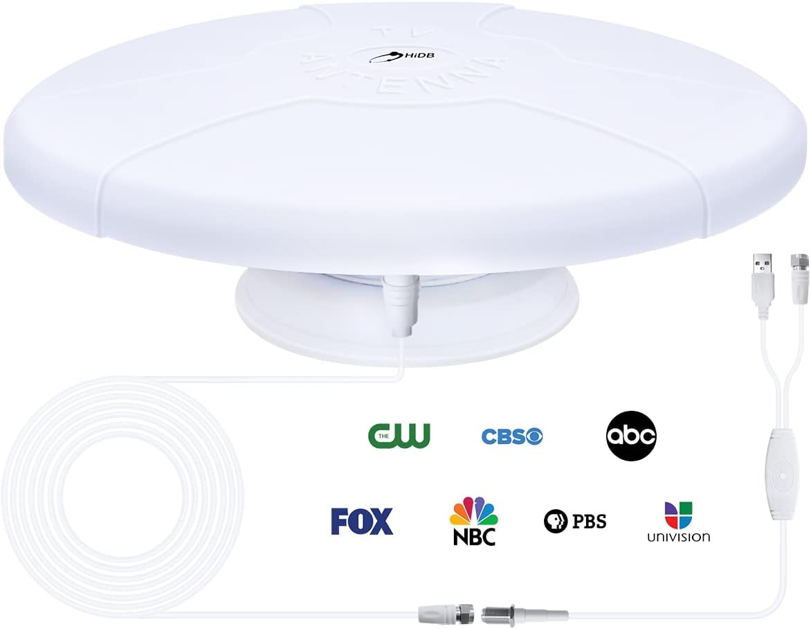 RV TV Antenna Amplified Digital HD TV Antenna with Long Range Reception, Magnetic Base for Easy Installation - for Camper, RV Trailer Truck Caravan Boat Pack of 2