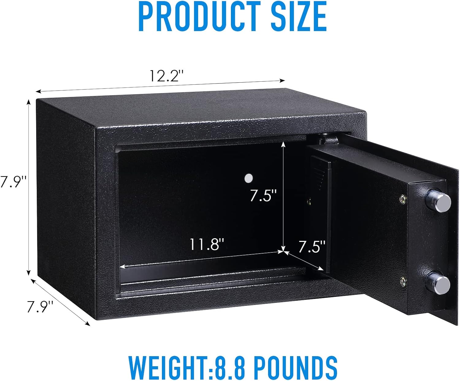 Tenamic Fingerprint Safe Box 3.83 Cubic Feet with Separate Lock Box and Bottom Compartment