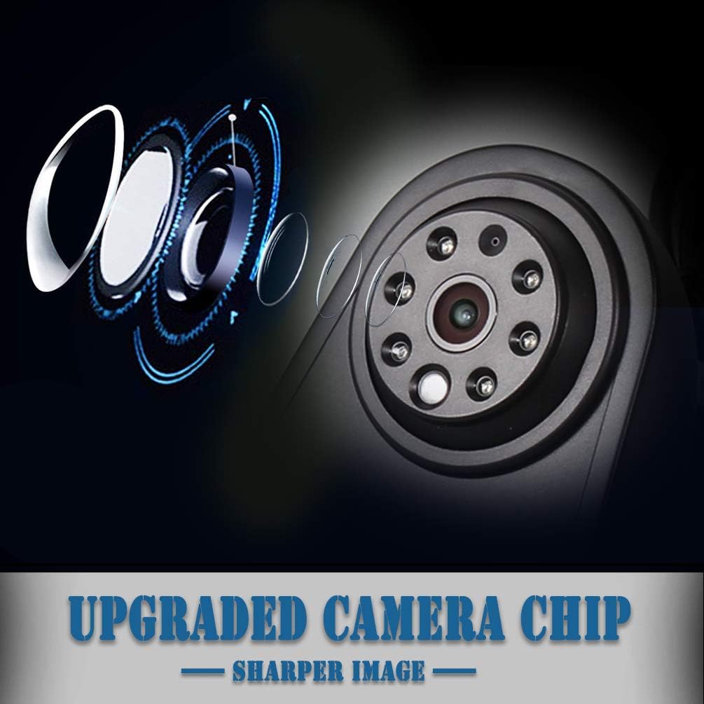 EWAY 3rd Third Brake Light Backup Rear View Reverse Camera for Mercedes/Dodge Sprinter W906/VW Crafter Vans 2007-2019 150° Roof Top Mounting Parking Cameras, 8 IR Night Vision Lights, Adjustable Lens Pack of 2