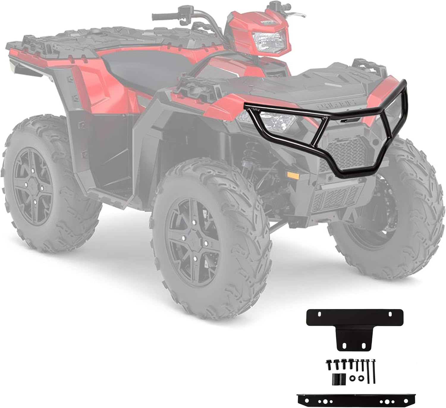 7BLACKSMITHS Front Bumper Brush Guard Protector Black Steel Fit for 2014-2020 Polaris Sportsman 450 570 & ETX Replacement for 2879714