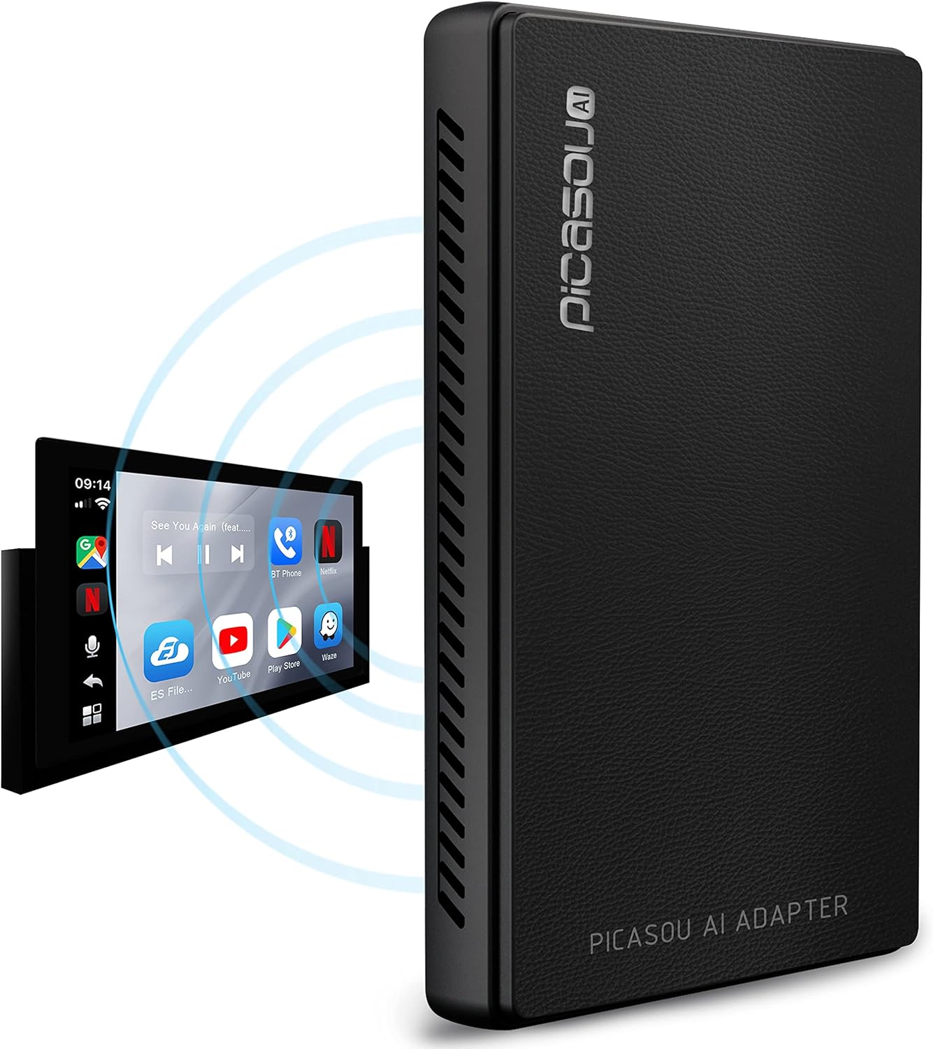 CarPlay AI Box Multimedia Video Box for OEM Wired CarPlay Cars, Support Wireless CarPlay & Android Auto, Built-in Octa-core chip, 4+64GB, Smart Split Screen, Support Google Play App, Faster & Stable