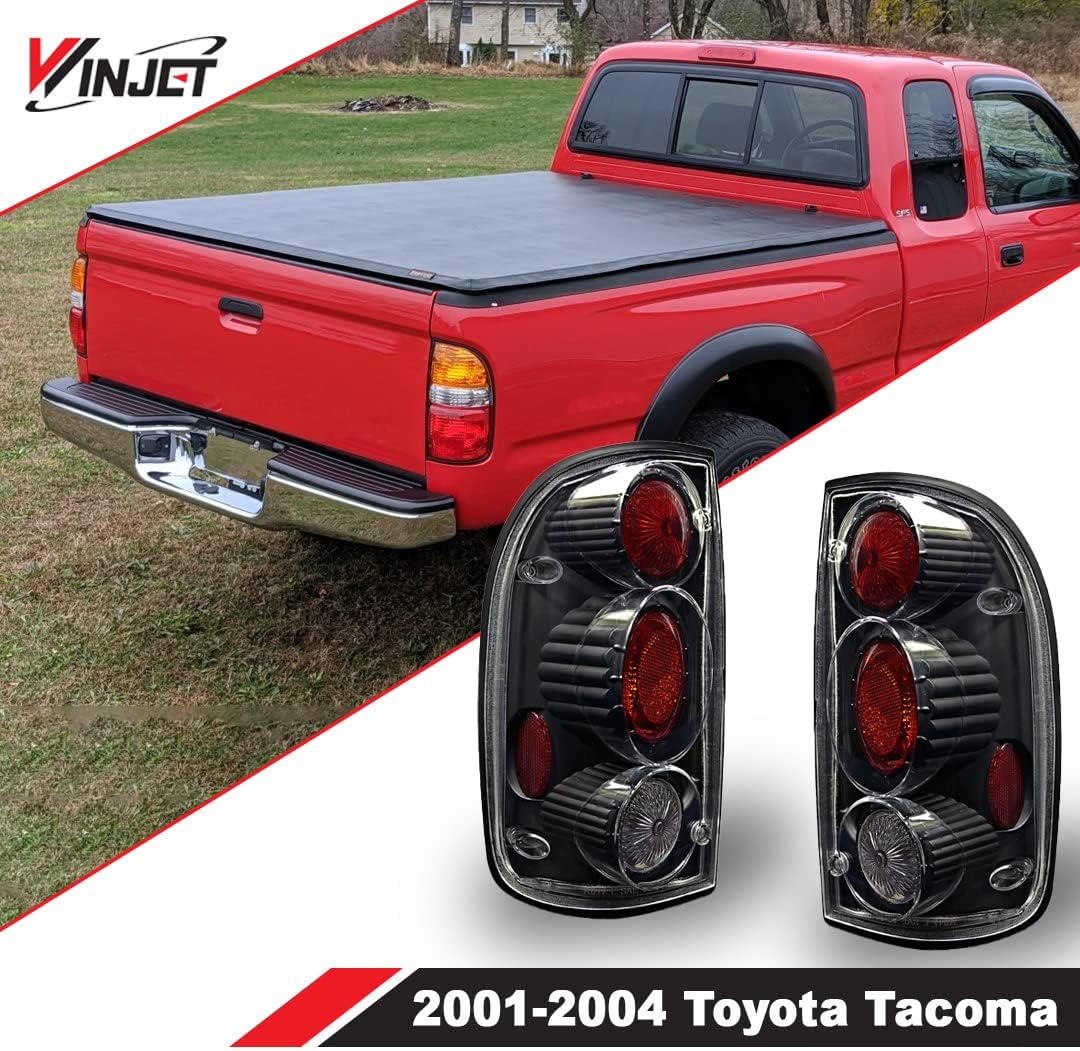 Winjet WJ20-0046-04 Tail Light (Black Housing/Clear Lens, Toyota Tacoma Altezza) Pack of 2