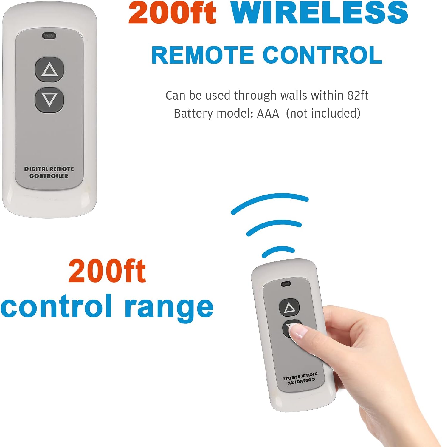 Electric Hoists, 500KG/1100LB Lifting Capability, 7.6M/25FT Lifting Height, with Wireless Remote Control, Portable Household Winch 110V