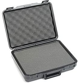 Black Plastic Protective Storage Cases with Pinch Tear Foam 13-1/2