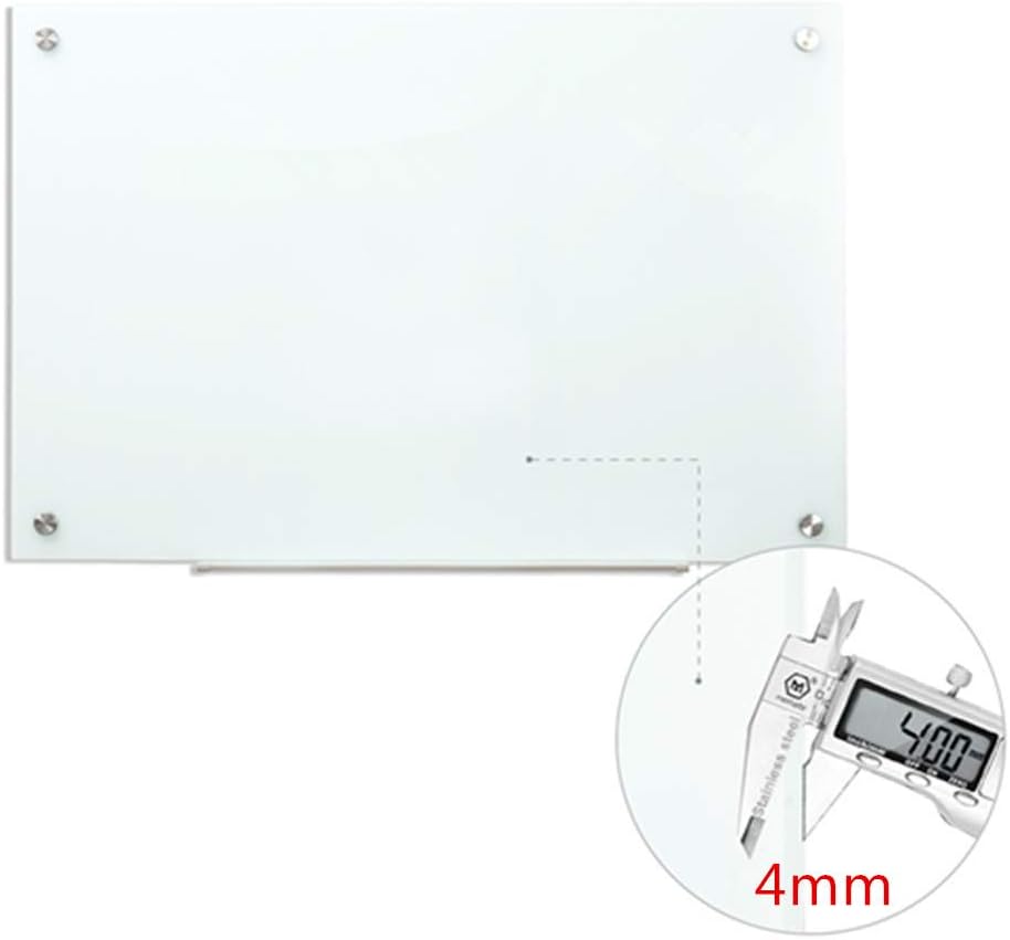Glass Whiteboard, Dry Erase Glass Magnetic White Board 4' x 3' ,White Surface