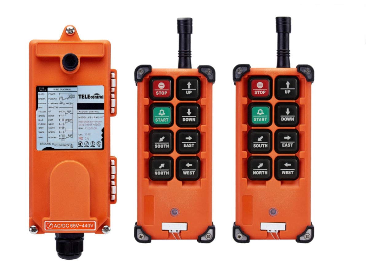 Hoist Crane Wireless Remote Control Transmitter & Receiver Industrial Channel Lift Radio F21-E1B