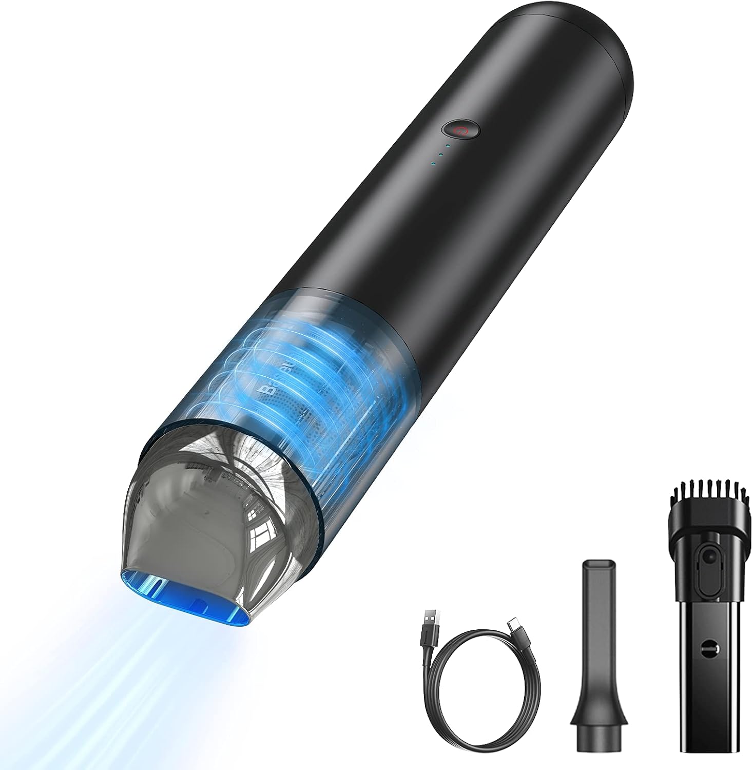 Baseus Car Vacuum Cleaner, Handheld Vacuum Cordless 135W High Power Portable Small Mini Rechargeable Hand Vacuum with LED Light for Car, Home, Kitchen - A3