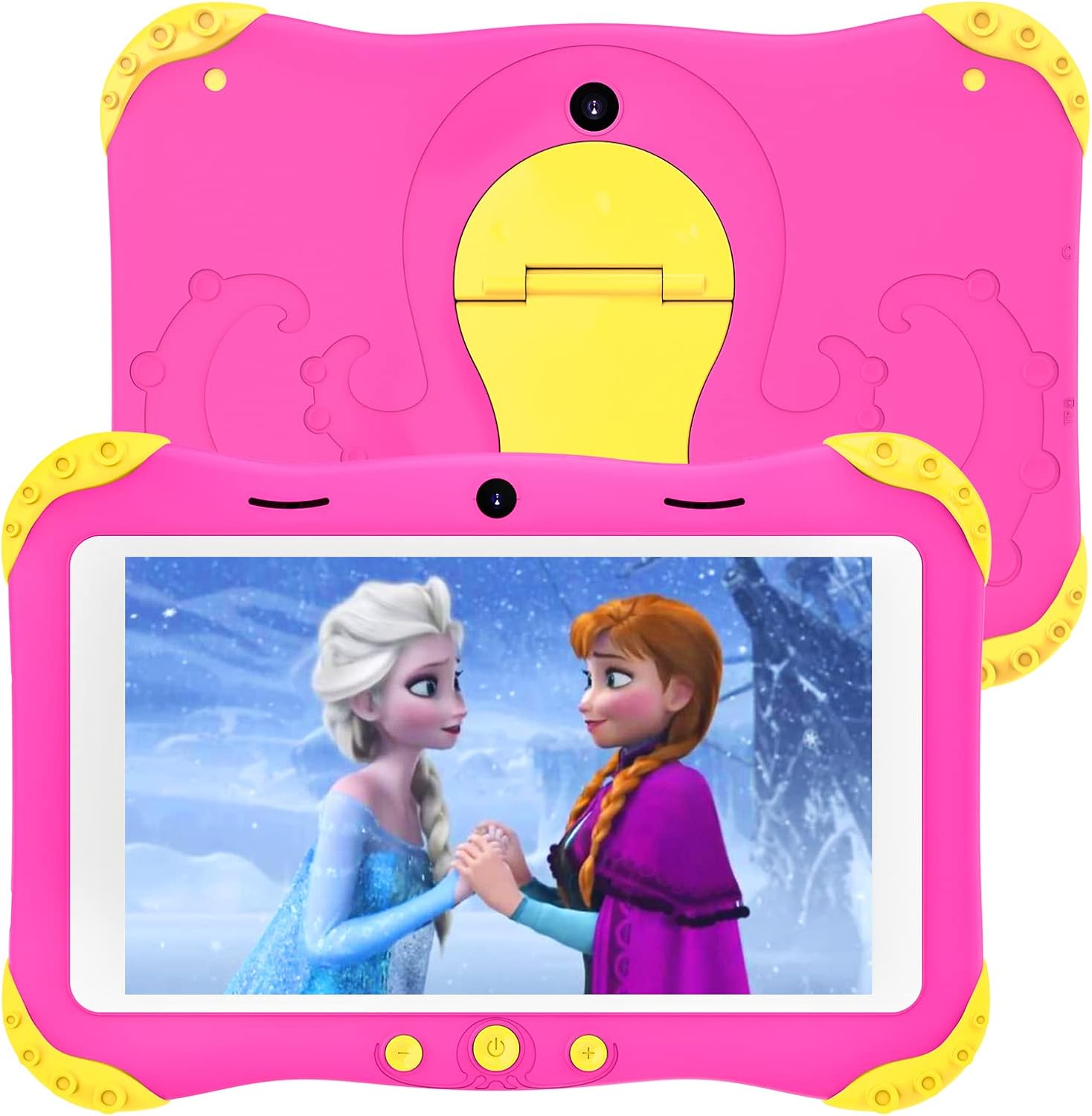 Kids Tablet, Android Tablet for Kids, 16GB, 7 inch HD IPS Eye Protection Screen Tablet with WiFi, Quad-Core, Dual Camera, Kids APP Preinstalled, Parent Control Children Table - Pink Pack of 2