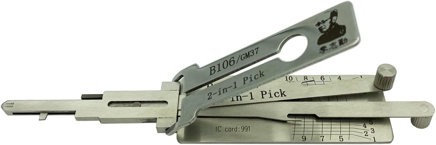 GM37/B106 Lishi 2 in 1, Original Lishi tool B106/GM37,the Auto Car Repair Plug Reader Hand &Home tools (GM37) Pack of 2