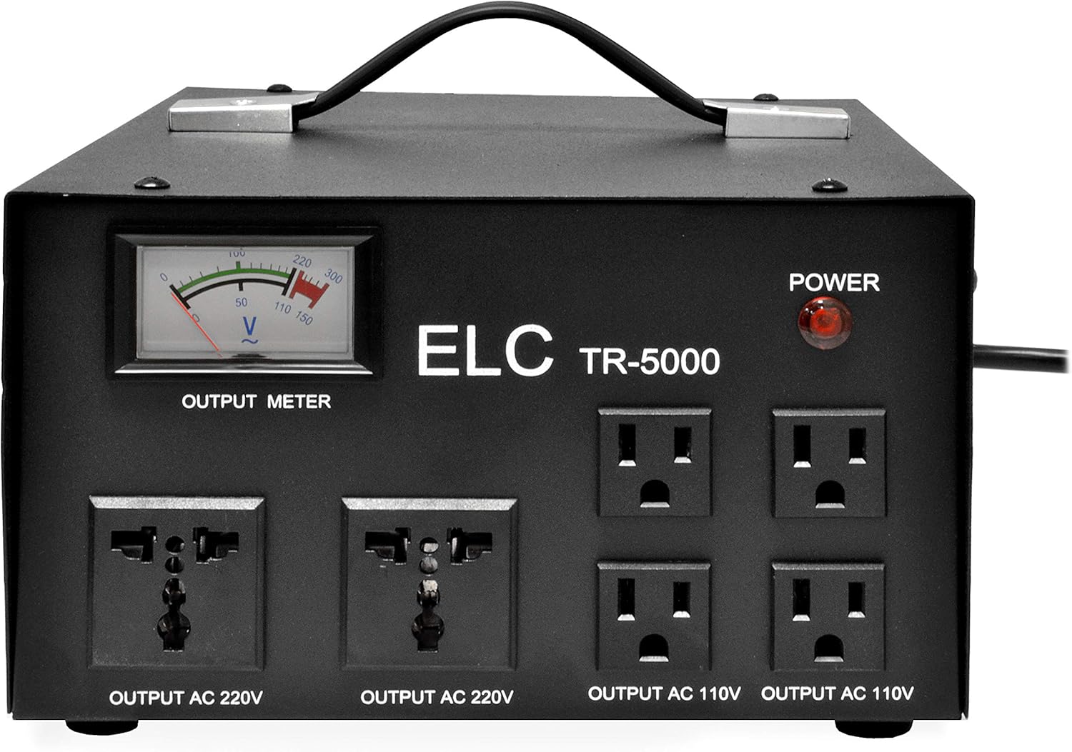 ELC 5000 Watt Voltage Transformer Converter with Builtin Regulator - Step Up/Down - 110V/220V - Circuit Breaker Protection [3-Years Warranty]