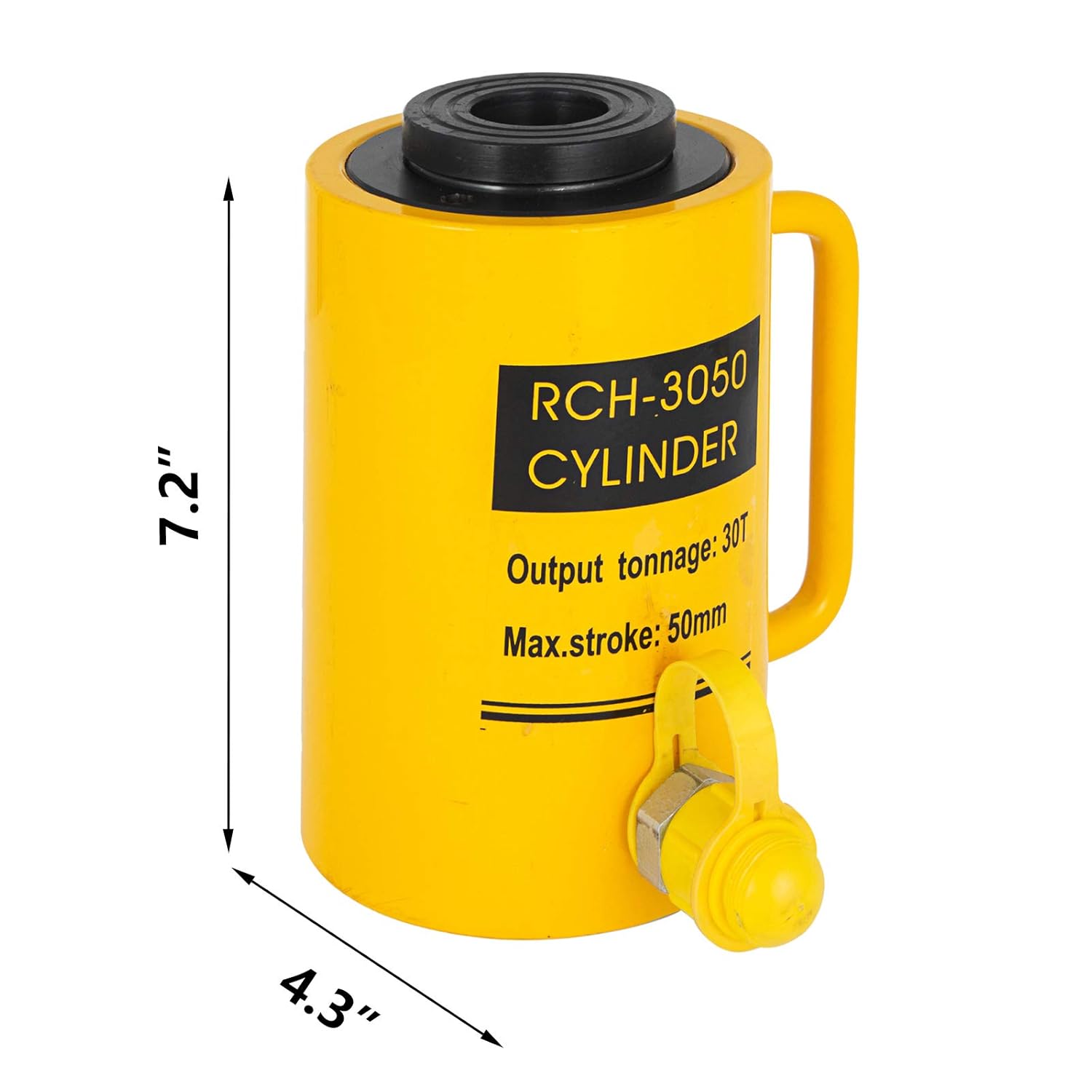 Mophorn 30T Hydraulic Cylinder Jack Hollow Single Acting Hydraulic Ram Cylinder 50mm Hydraulic Lifting Cylinders (30T 2Inch Hollow)